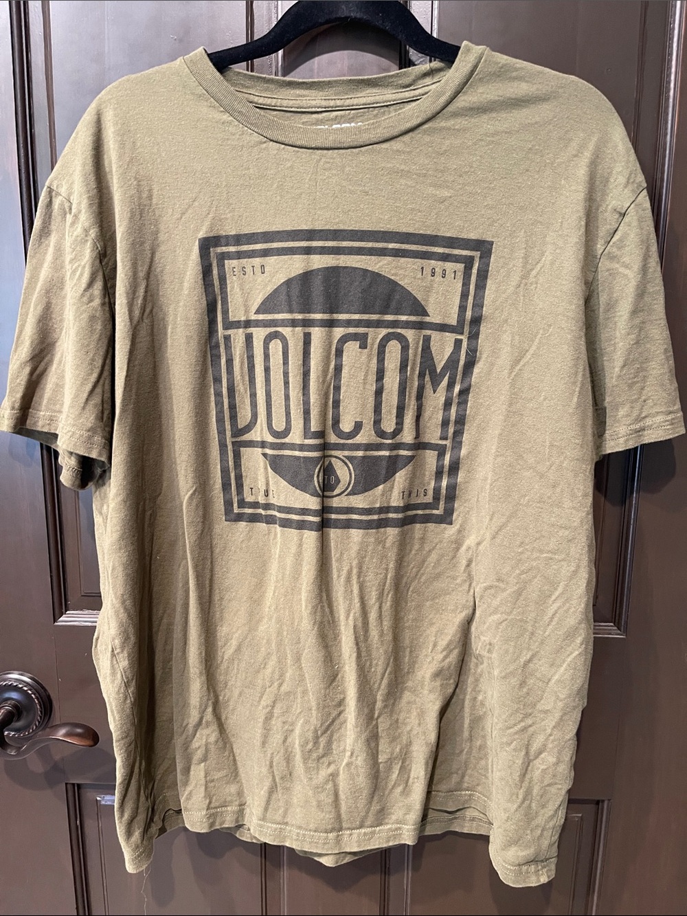 Volcom Olive Green Short Sleeve Graphic Tee